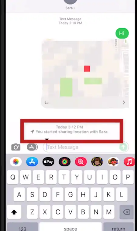 How to share location on the iphone